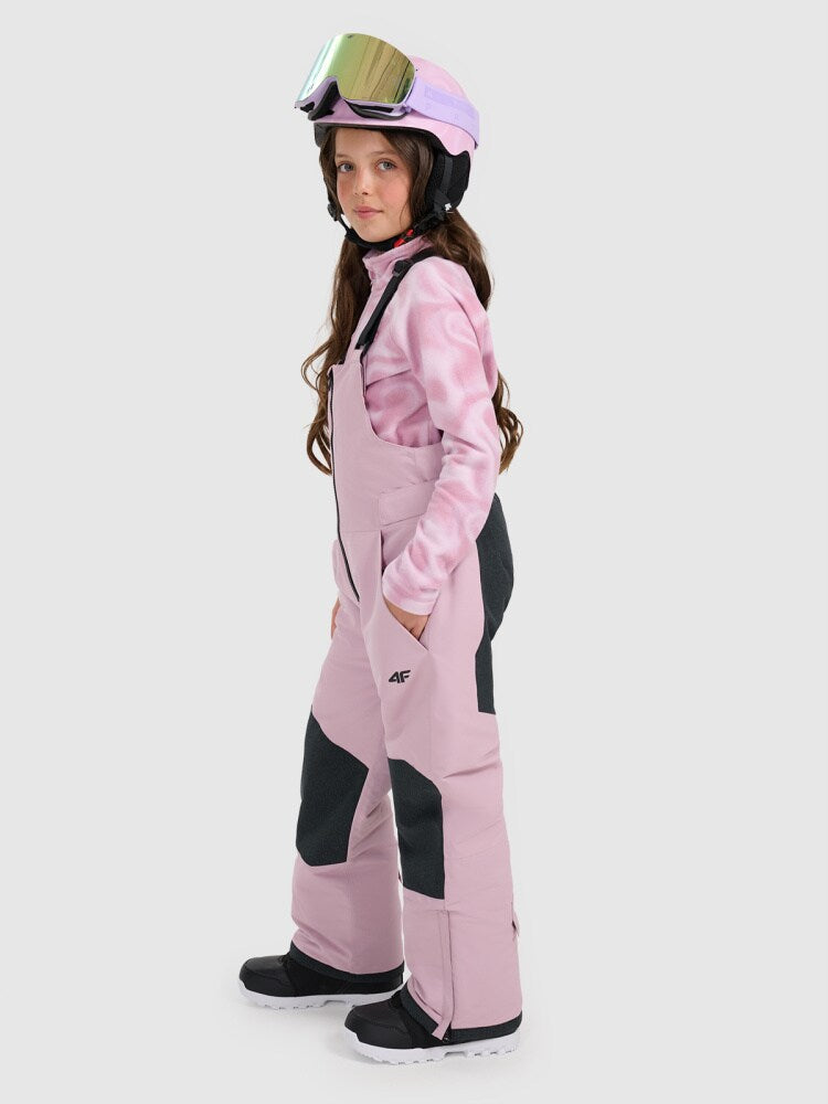 Spodnie snowboardowe membrana 10000 dziewczęce - różowe