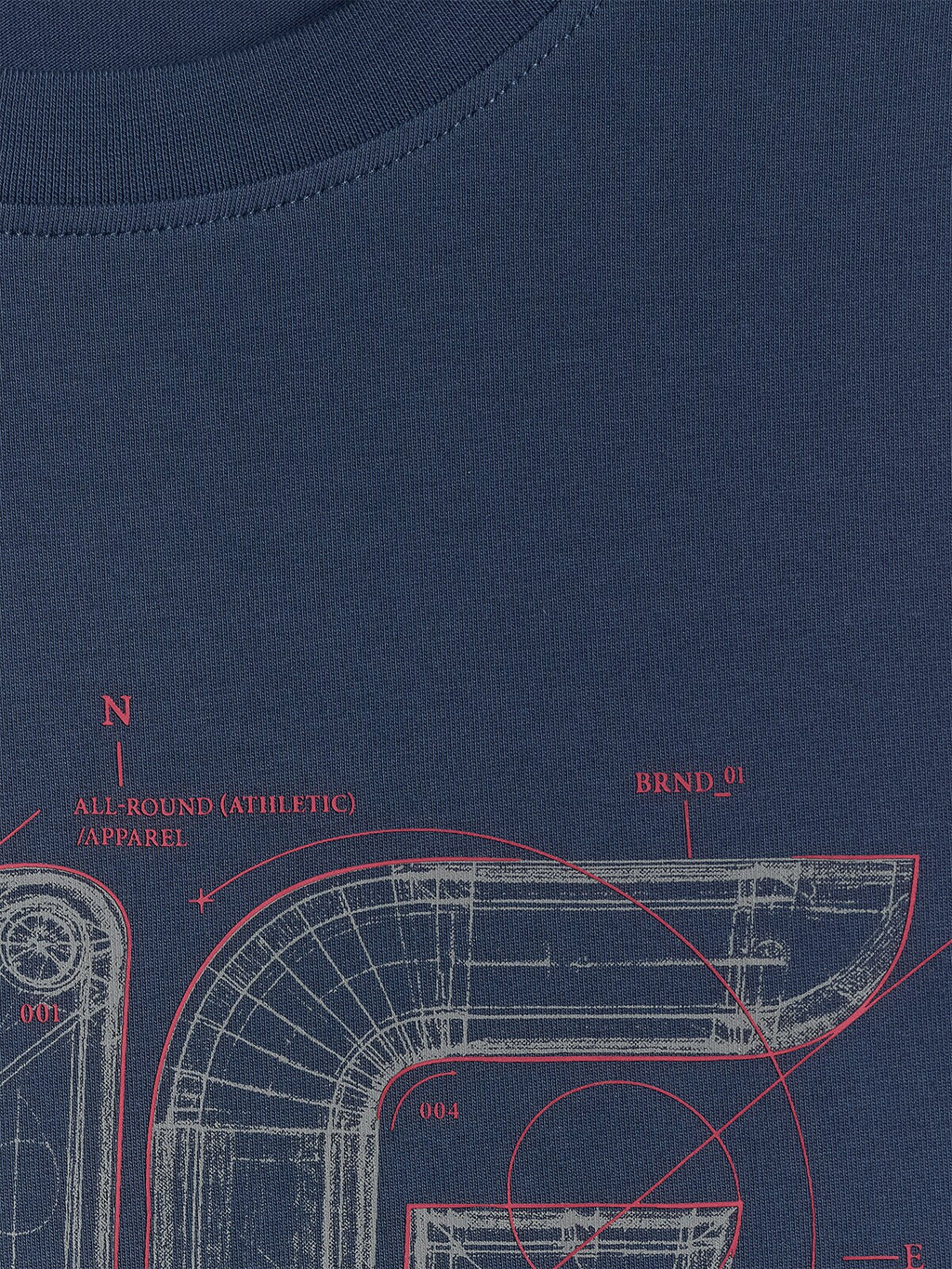 T-shirt regular z nadrukiem męski - czerwony