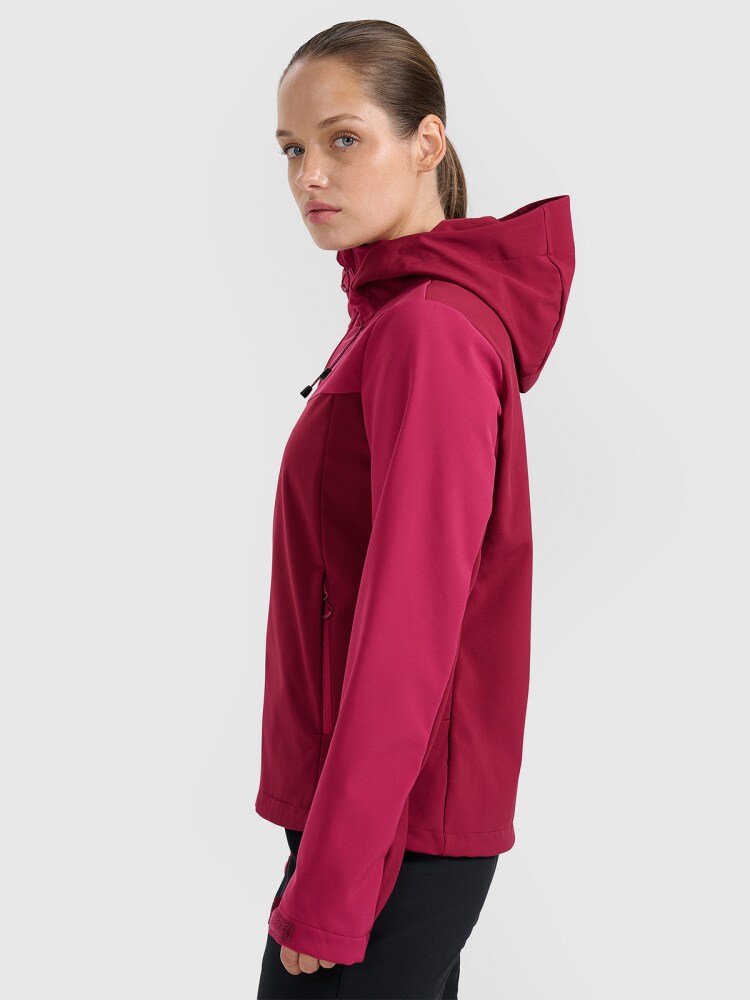 Kurtka softshell wiatroodporna membrana 8000 damska - niebieska