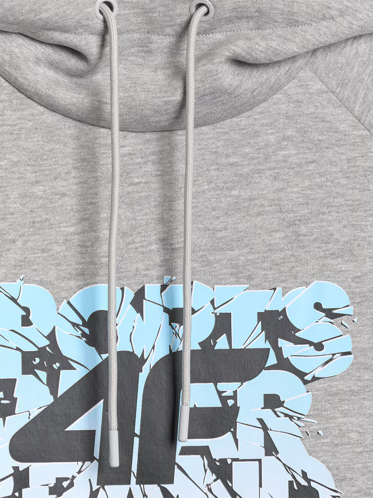 Bluza dresowa nierozpinana z kapturem męska - szara