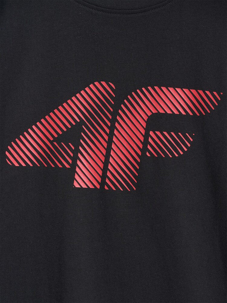 T-shirt regular z nadrukiem męski - biały