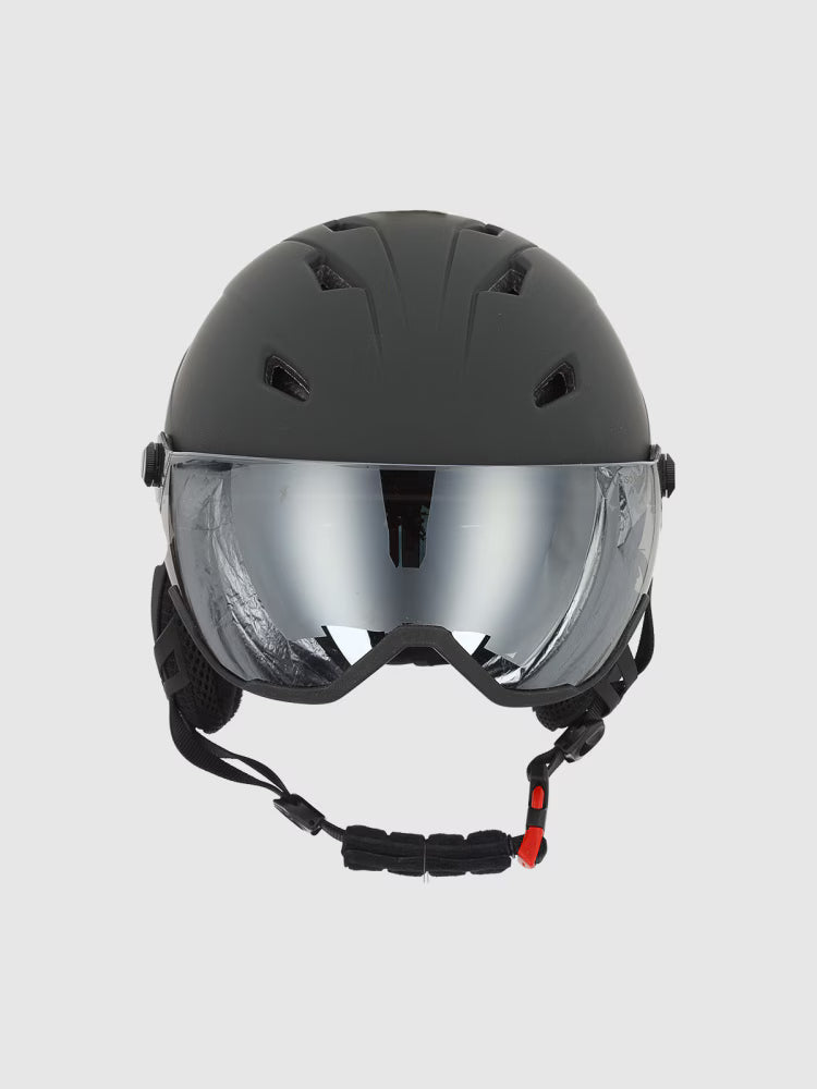 Kask narciarski z goglami uniseks - fioletowy