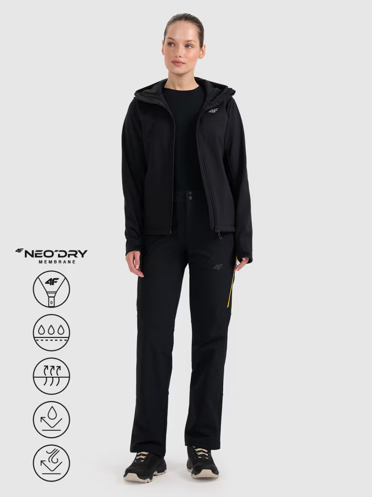 Kurtka softshell wiatroodporna membrana 8000 damska - niebieska