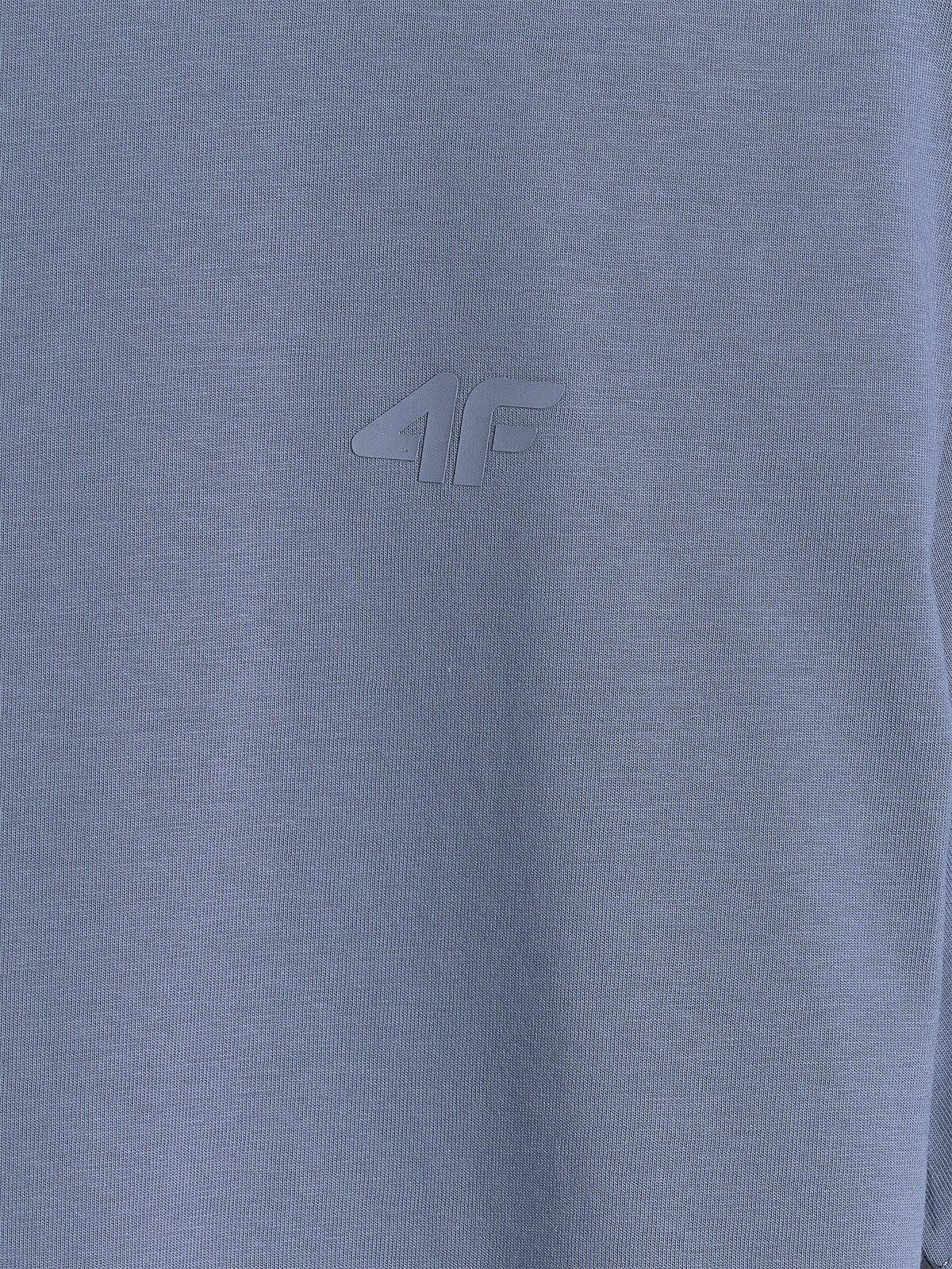 T-shirt regular gładki męski - szary