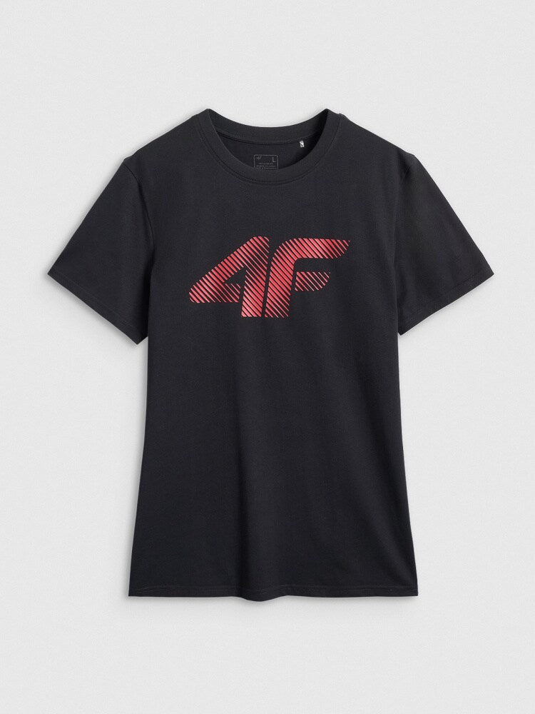 T-shirt regular z nadrukiem męski - biały