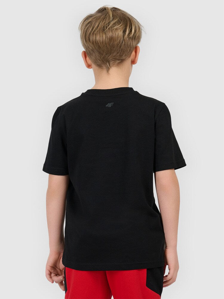 T-shirt regular z nadrukiem chłopięcy - czerwony
