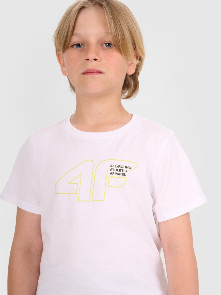 T-shirt regular z nadrukiem chłopięcy - czarny