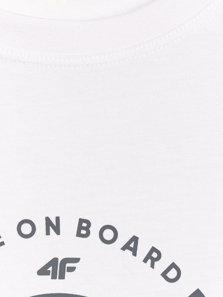 T-shirt regular z nadrukiem damski - zielony