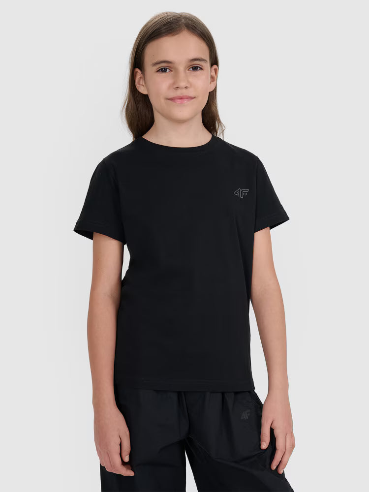 T-shirt regular gładki (2-pack) dziecięcy - multikolor