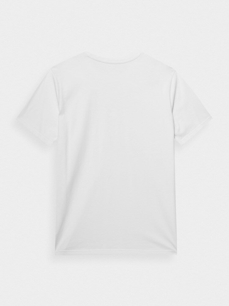 T-shirt regular gładki męski - biały