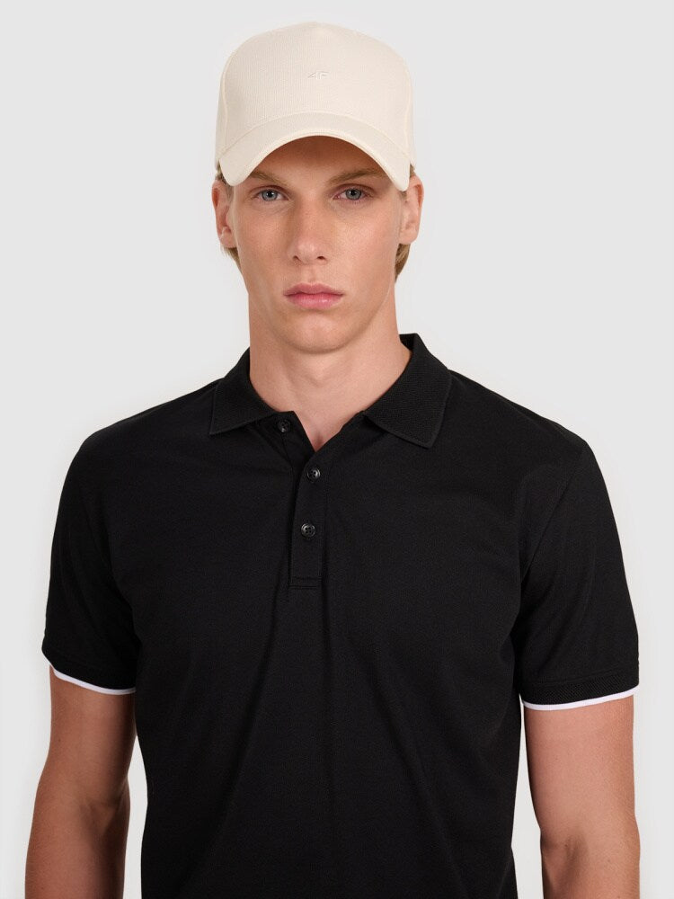 Koszulka polo regular męska - czarna