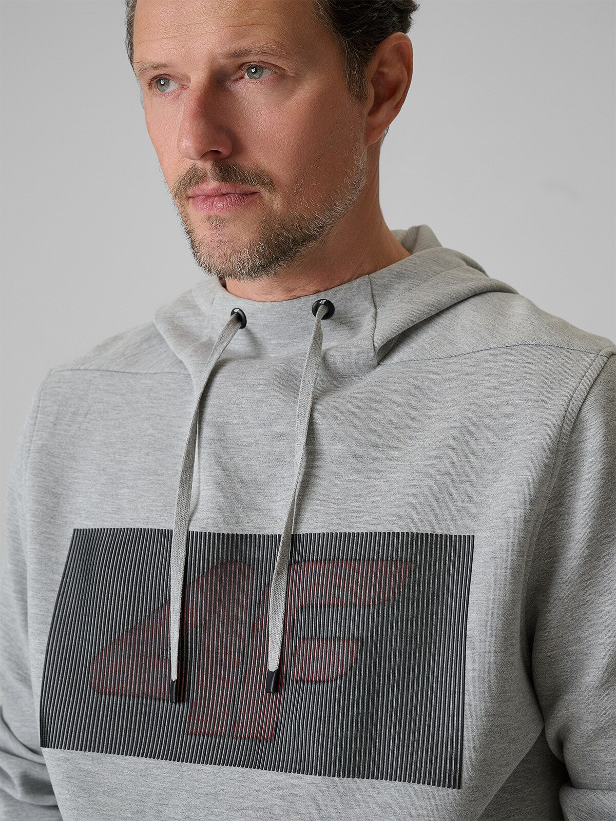 Bluza dresowa regular z kapturem męska - granatowa
