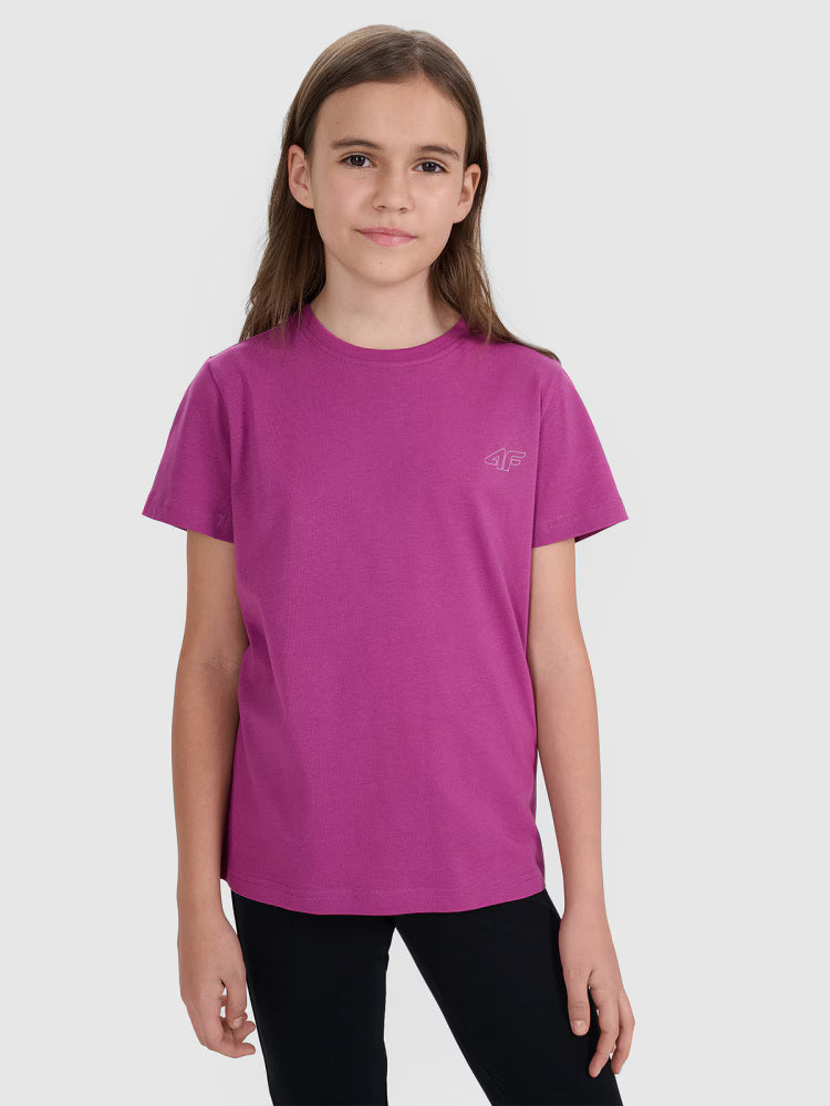 T-shirt regular gładki (2-pack) dziecięcy - multikolor