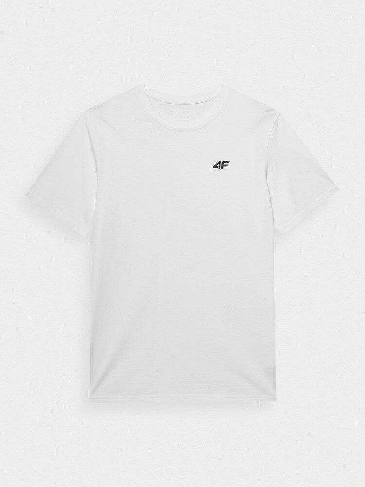 T-shirt regular gładki męski - biały