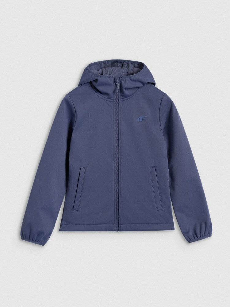 Kurtka softshell wiatroodporna membrana 5000 chłopięca - czerwona