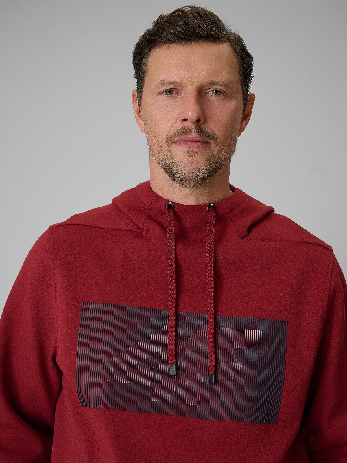 Bluza dresowa regular z kapturem męska - granatowa