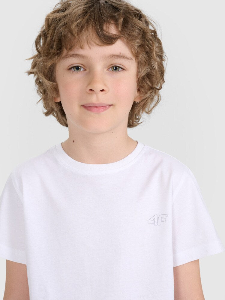 T-shirt regular gładki (2-pack) dziecięcy - multikolor