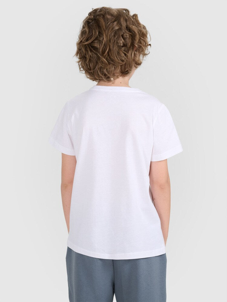T-shirt regular gładki (2-pack) dziecięcy - multikolor