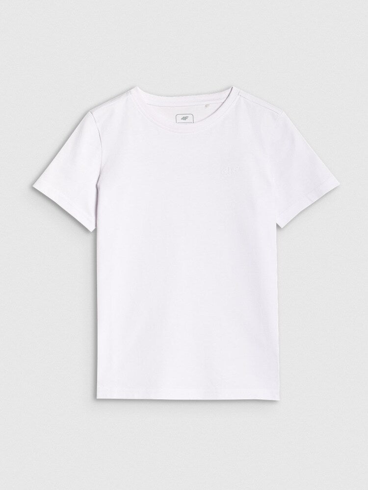 T-shirt regular gładki chłopięcy - czarny