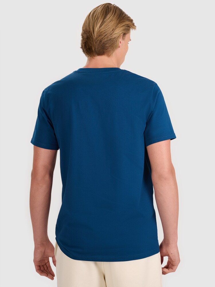 T-shirt regular gładki męski - szary