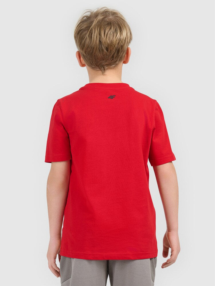 T-shirt regular z nadrukiem chłopięcy - czerwony