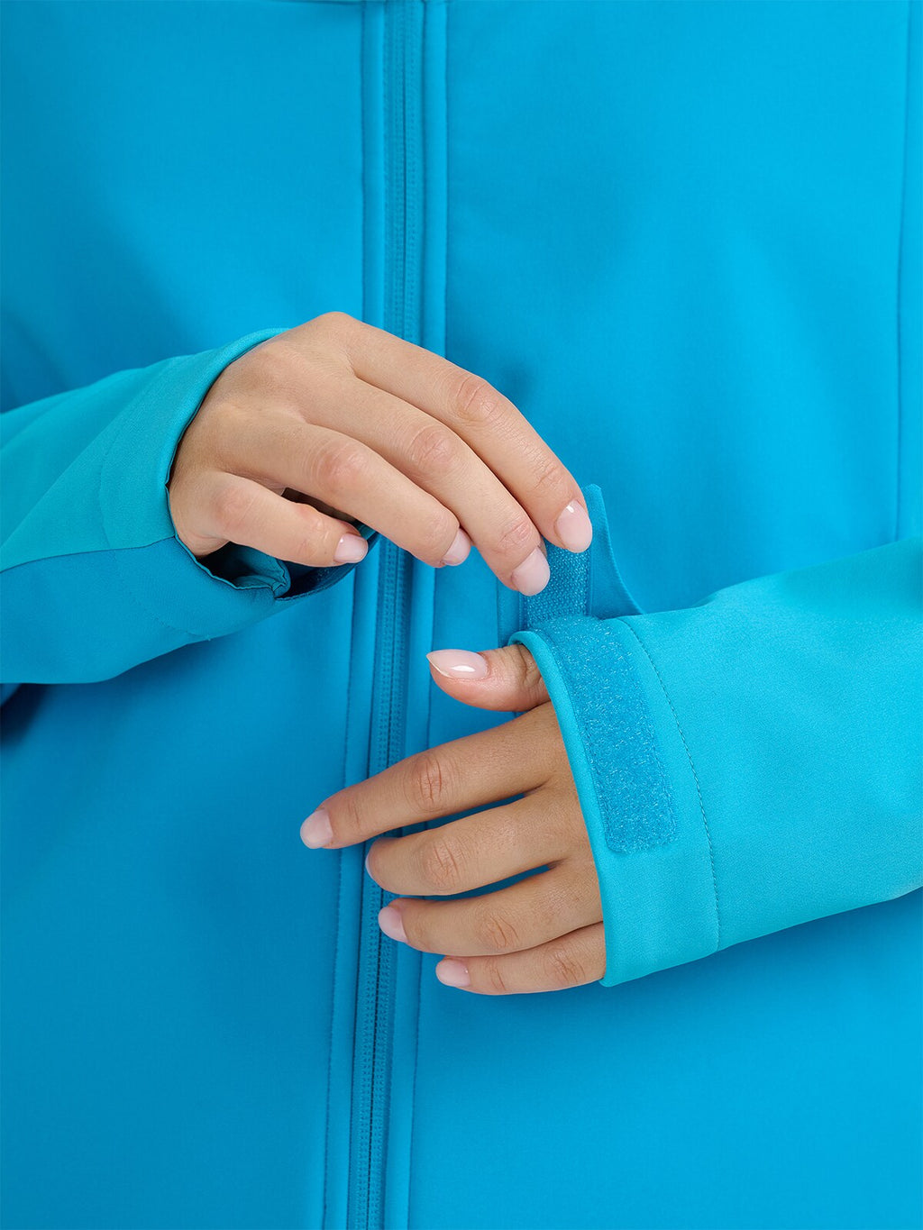 Kurtka softshell wiatroodporna membrana 8000 damska - niebieska