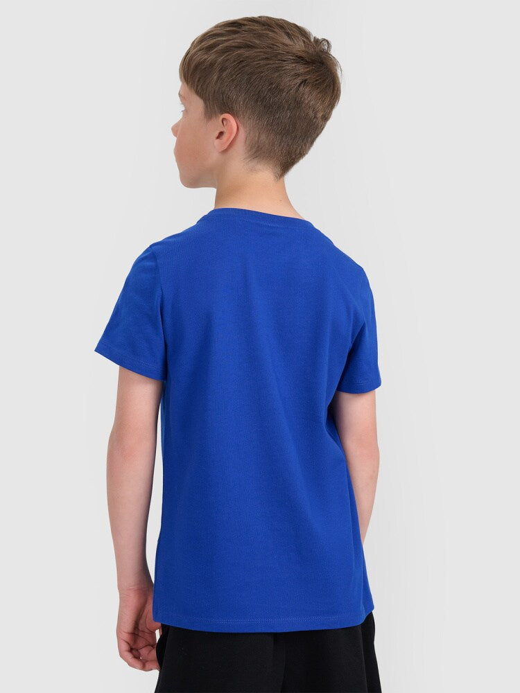 T-shirt regular z nadrukiem chłopięcy - niebieski