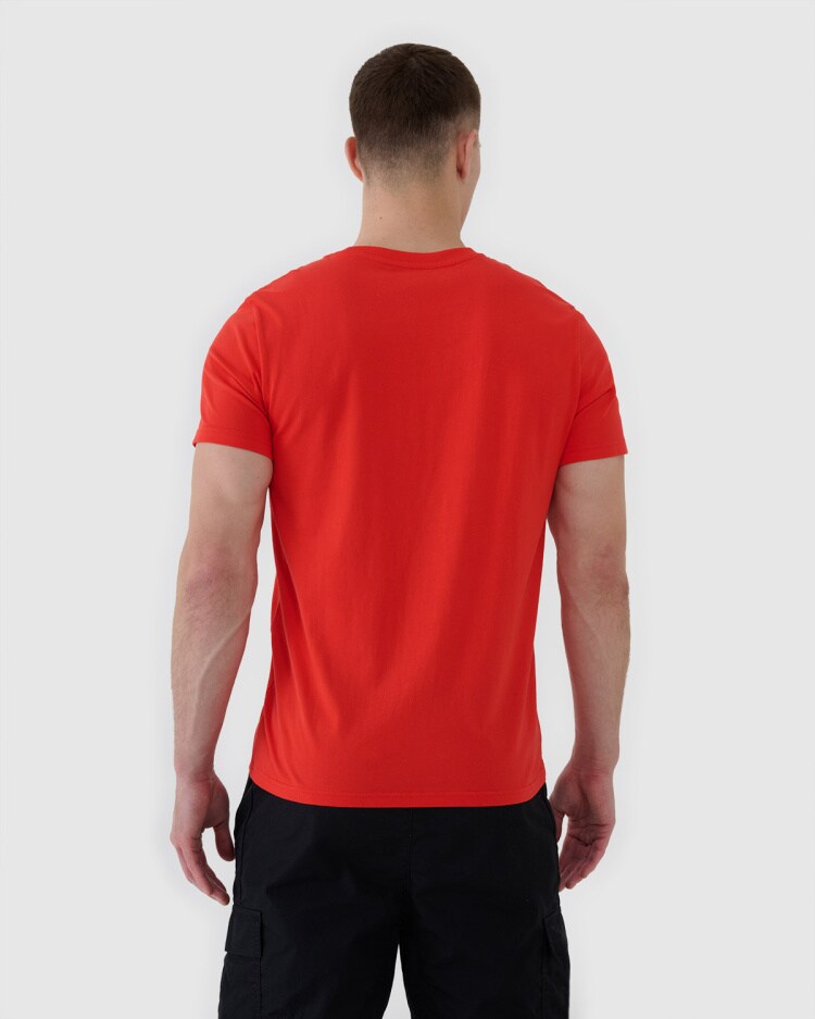 T-shirt regular z nadrukiem męski - biały