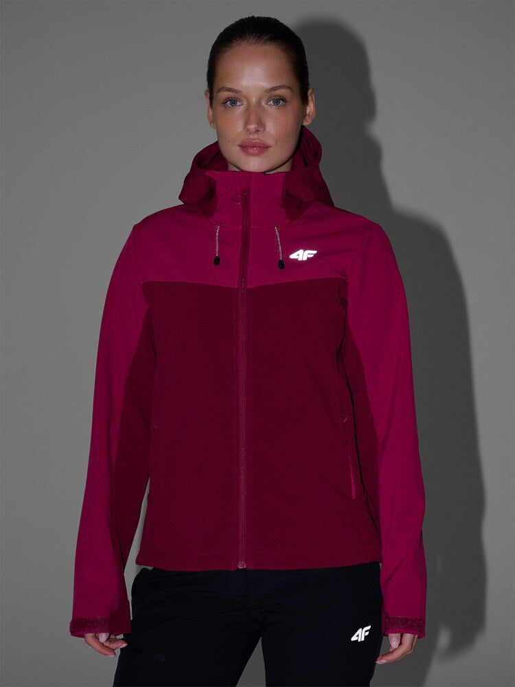 Kurtka softshell wiatroodporna membrana 8000 damska - niebieska