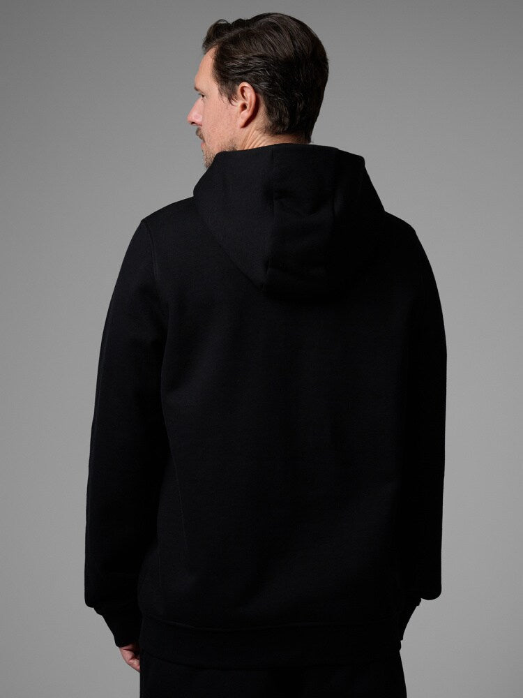 Bluza dresowa regular z kapturem męska 4FIVO x Robert Lewandowski - czarna