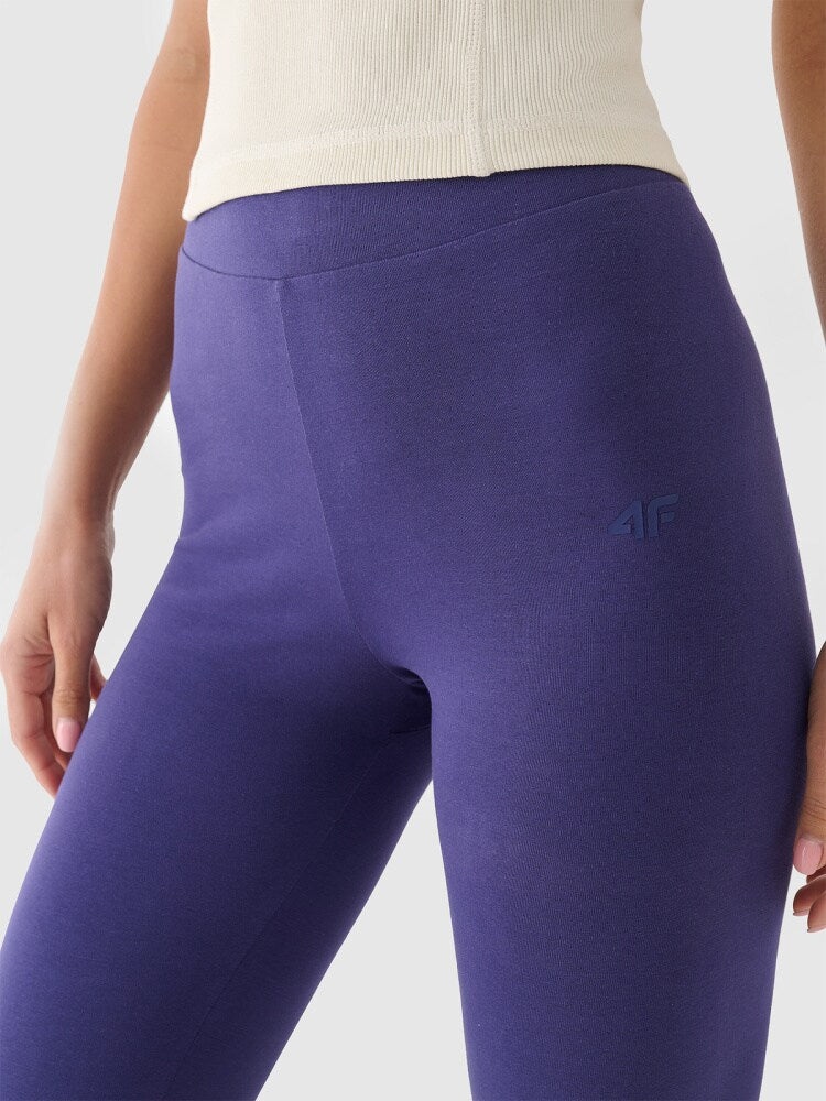 Legginsy dzianinowe damskie - czarne