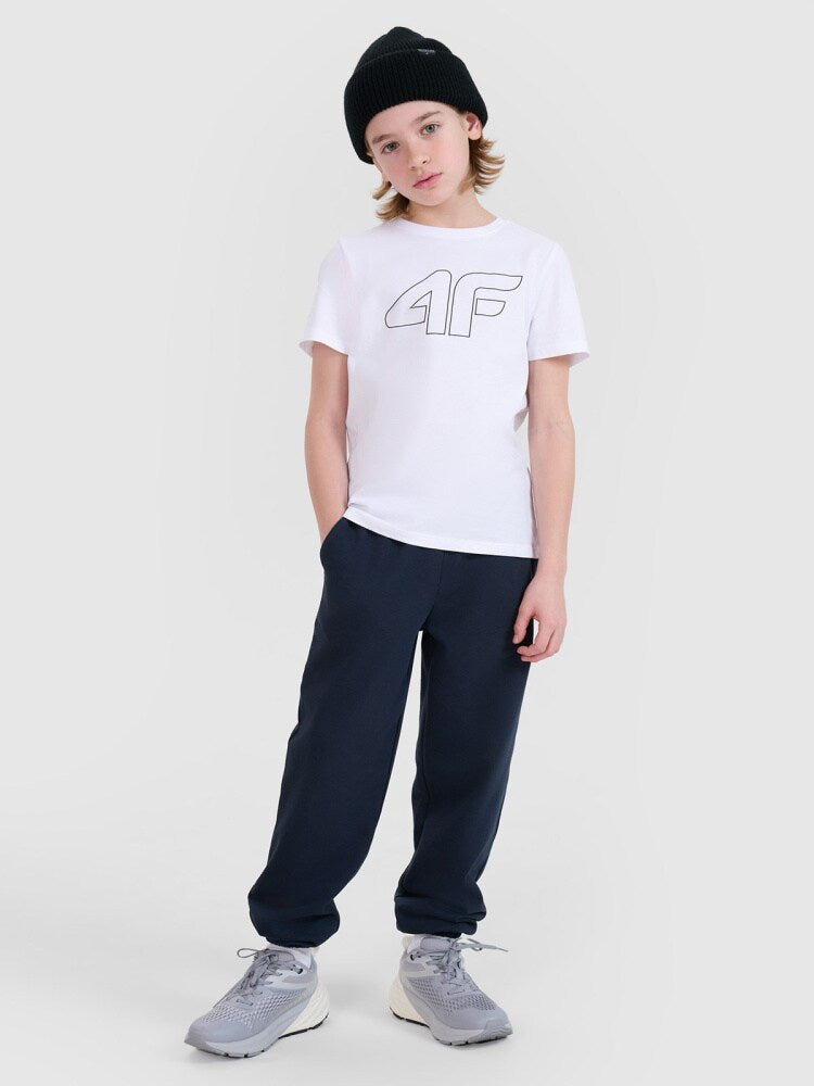 T-shirt z nadrukiem chłopięcy - granatowy