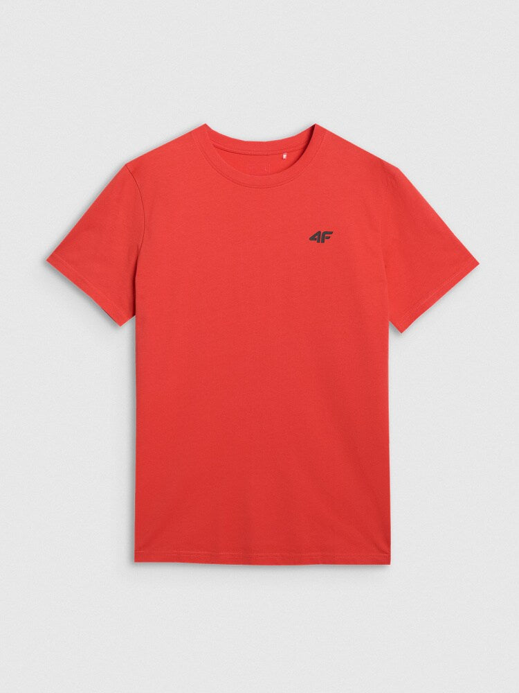 T-shirt regular gładki męski - szary