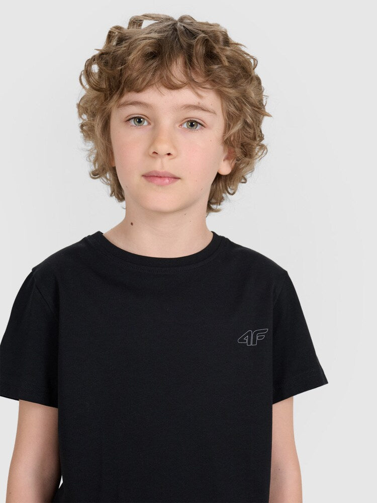 T-shirt regular gładki (2-pack) dziecięcy - multikolor