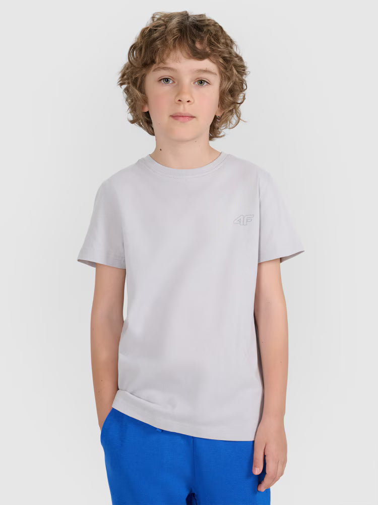 T-shirt regular gładki (2-pack) dziecięcy - multikolor