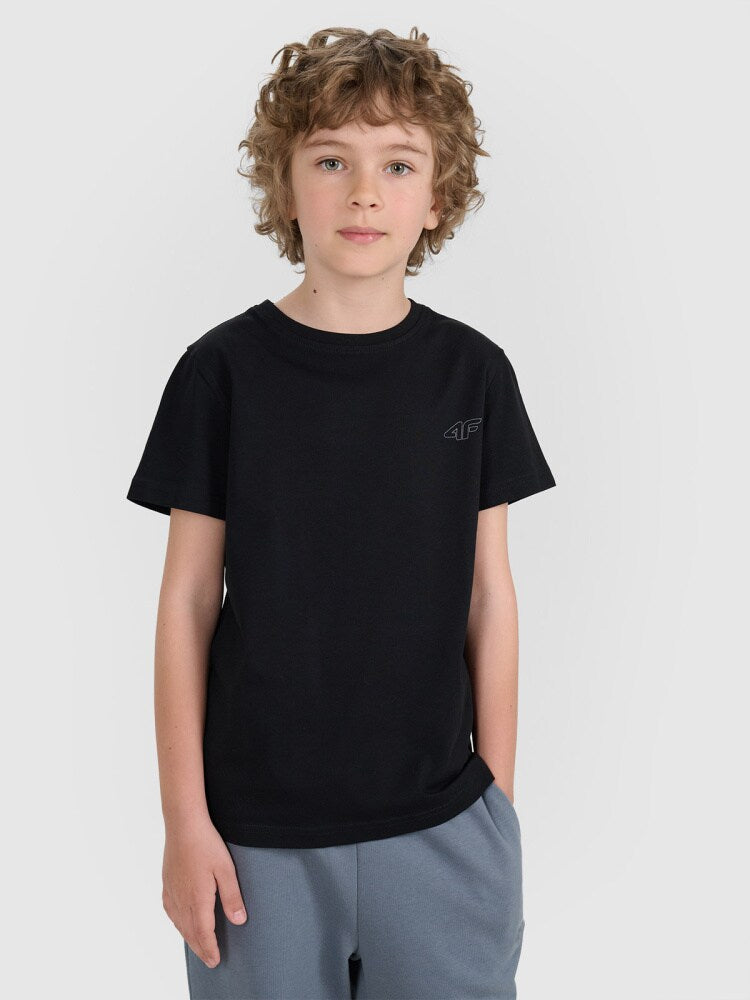 T-shirt regular gładki (2-pack) dziecięcy - multikolor