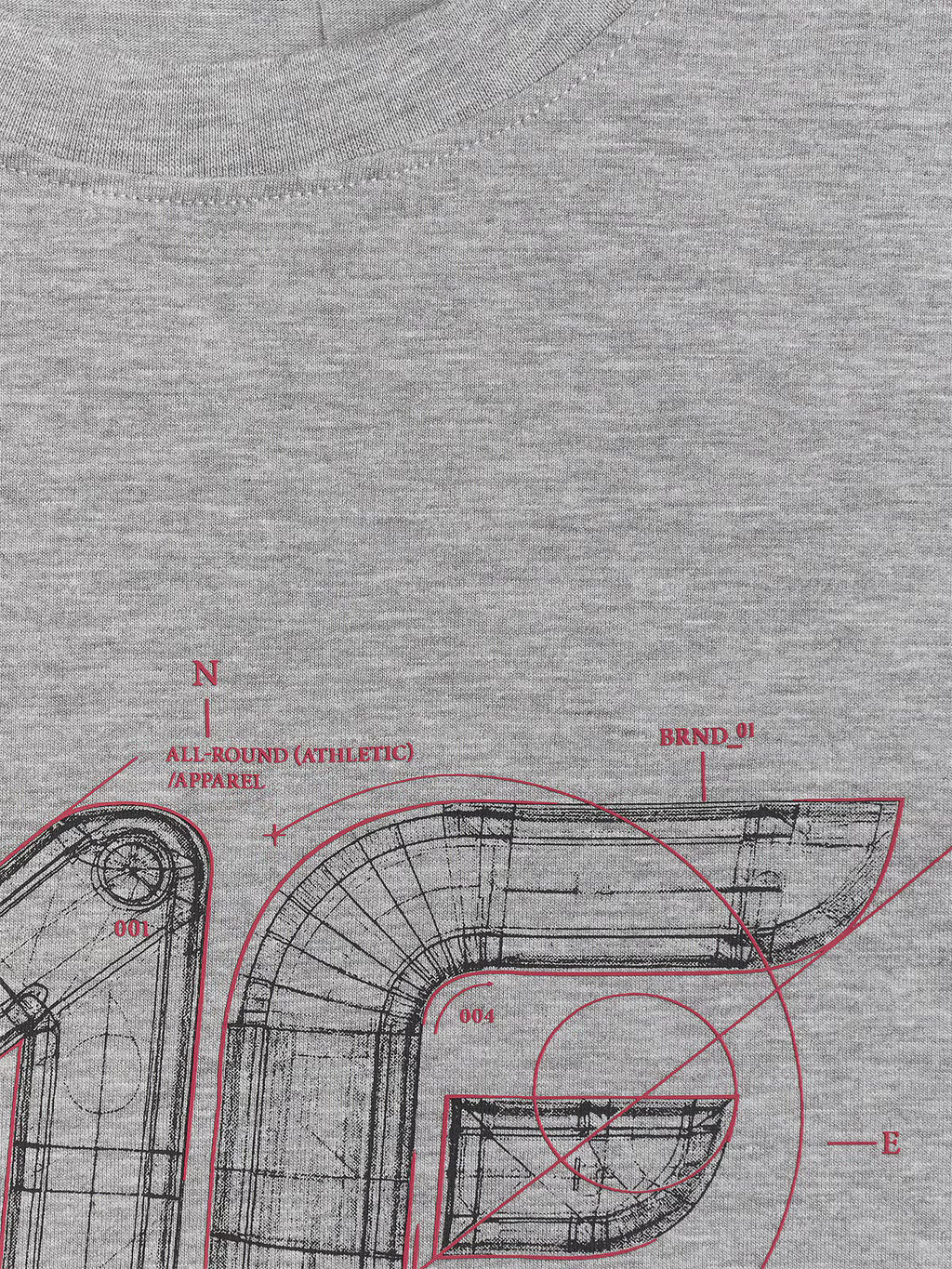 T-shirt regular z nadrukiem męski - czerwony
