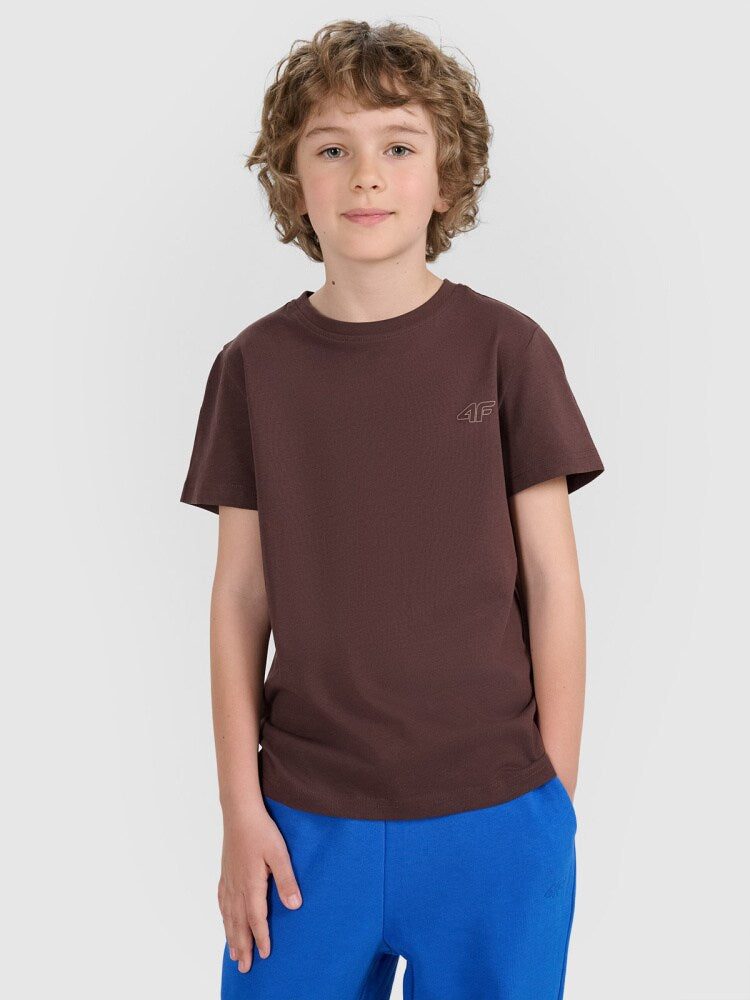 T-shirt regular gładki (2-pack) dziecięcy - multikolor