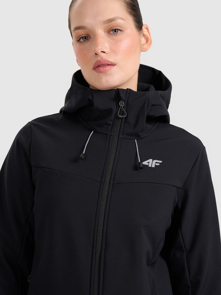 Kurtka softshell wiatroodporna membrana 8000 damska - niebieska