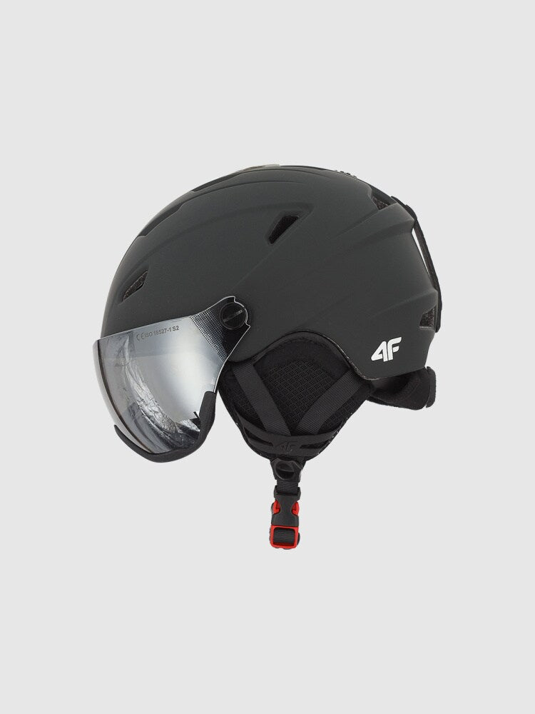Kask narciarski z goglami uniseks - fioletowy