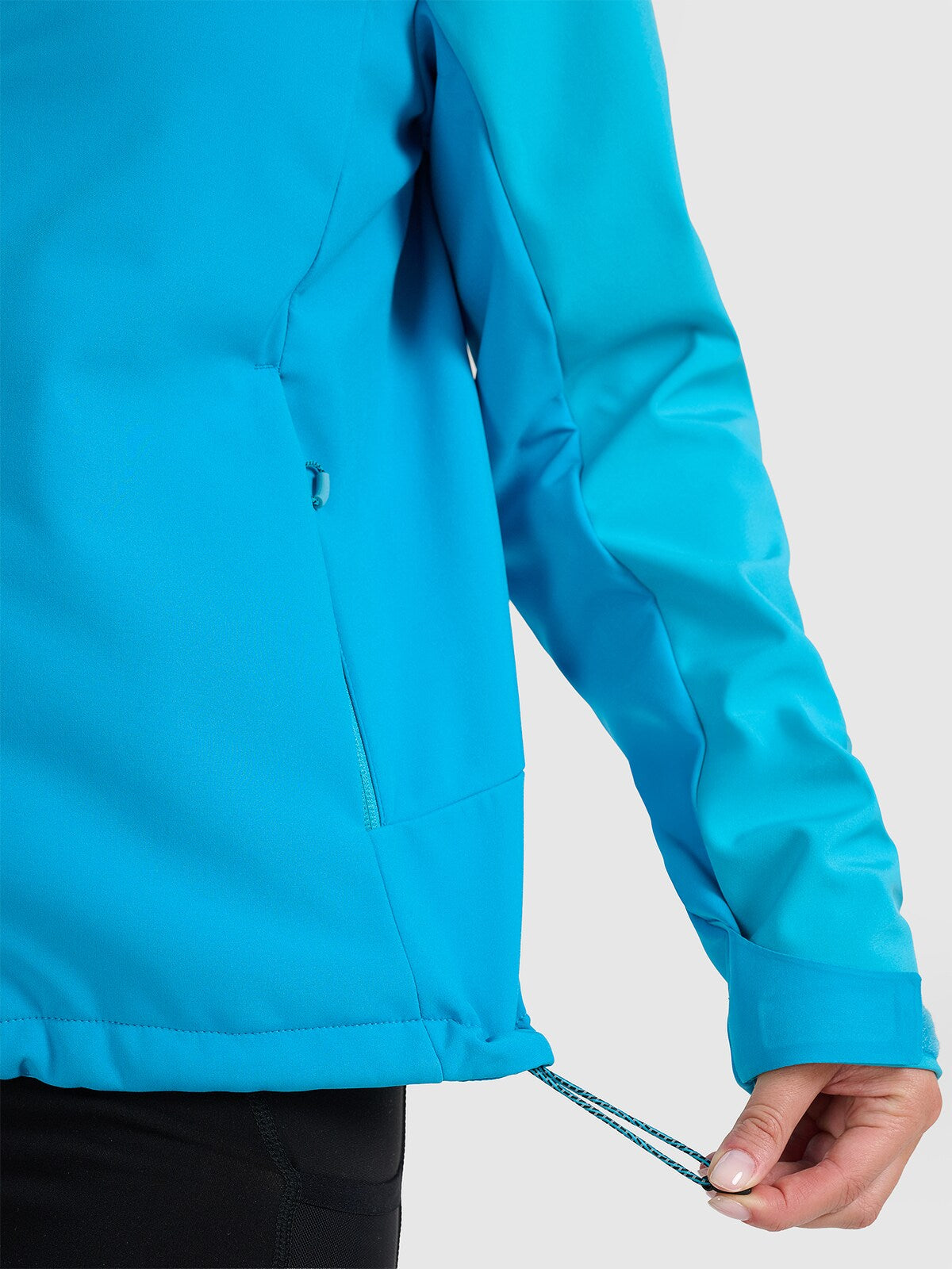 Kurtka softshell wiatroodporna membrana 8000 damska - niebieska