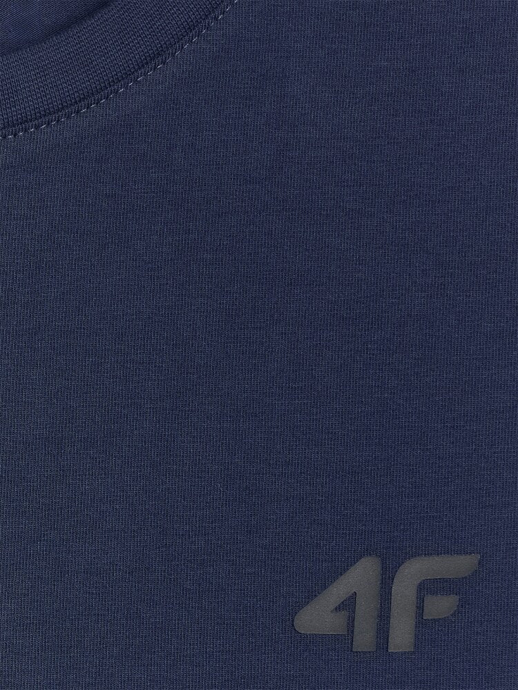 T-shirt slim gładki męski - czarny