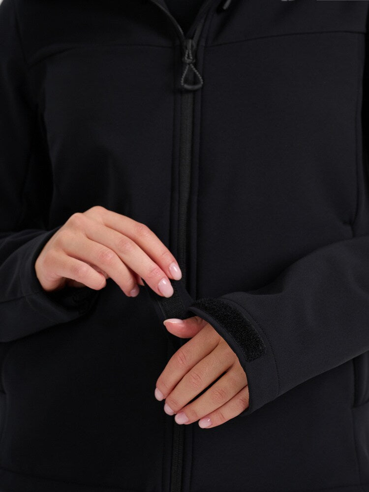 Kurtka softshell wiatroodporna membrana 8000 damska - niebieska