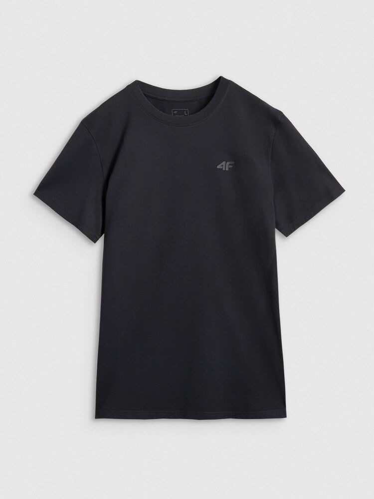 T-shirt regular gładki męski - szary