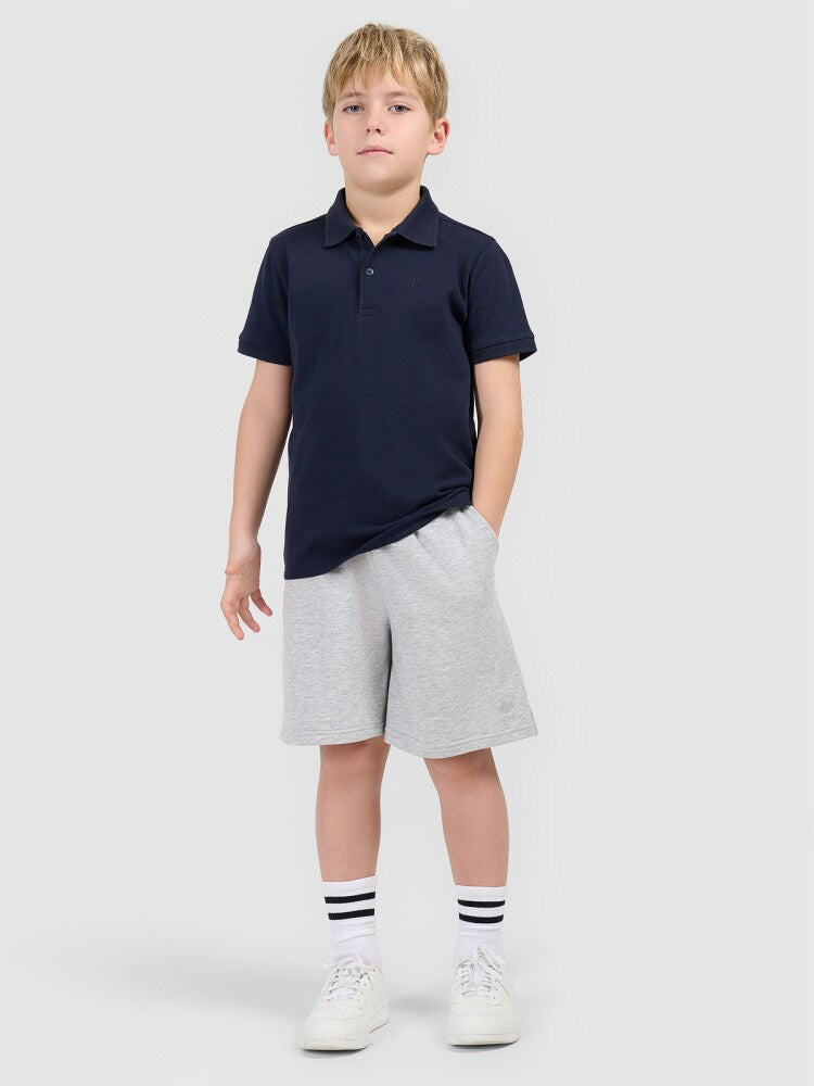 Koszulka polo regular chłopięca - granatowa