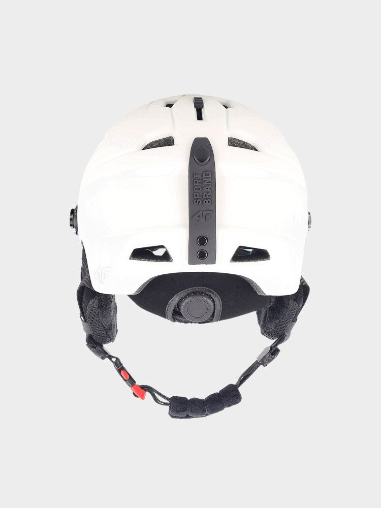 Kask narciarski z goglami uniseks - szary