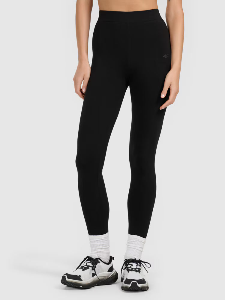Legginsy dzianinowe damskie - czarne