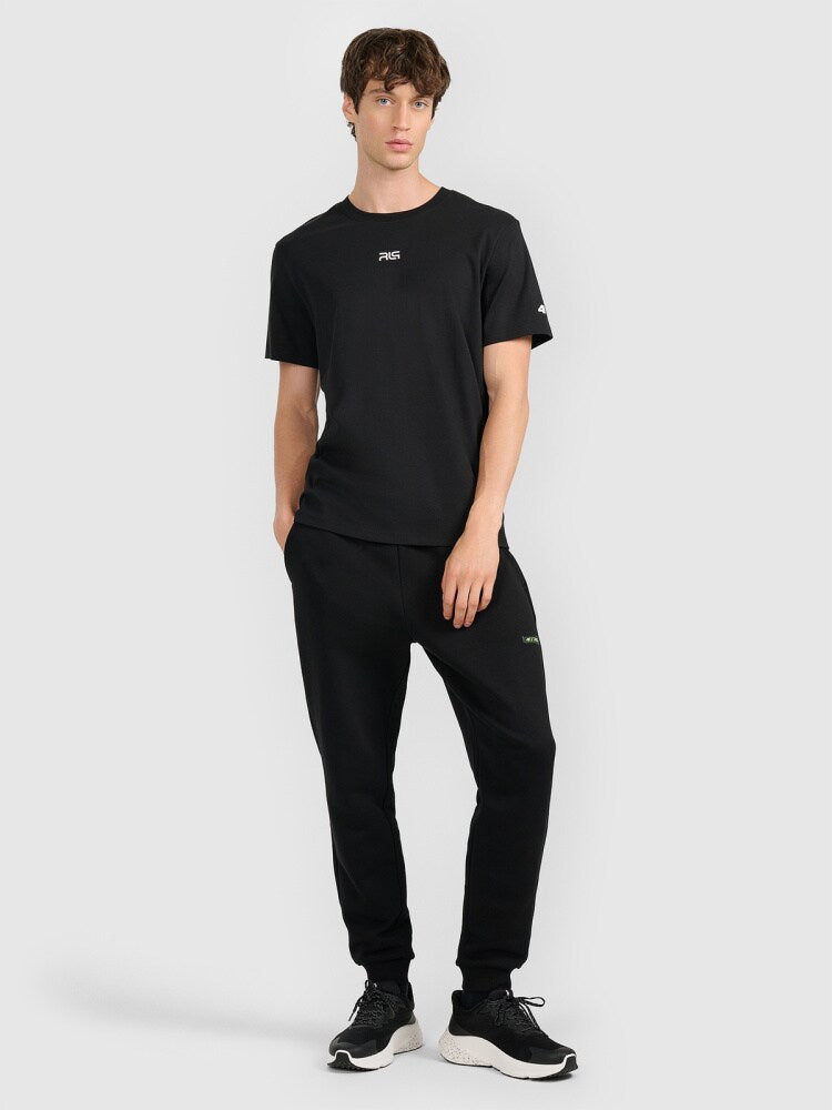 T-shirt regular z nadrukiem męski 4FIVO x Robert Lewandowski - biała