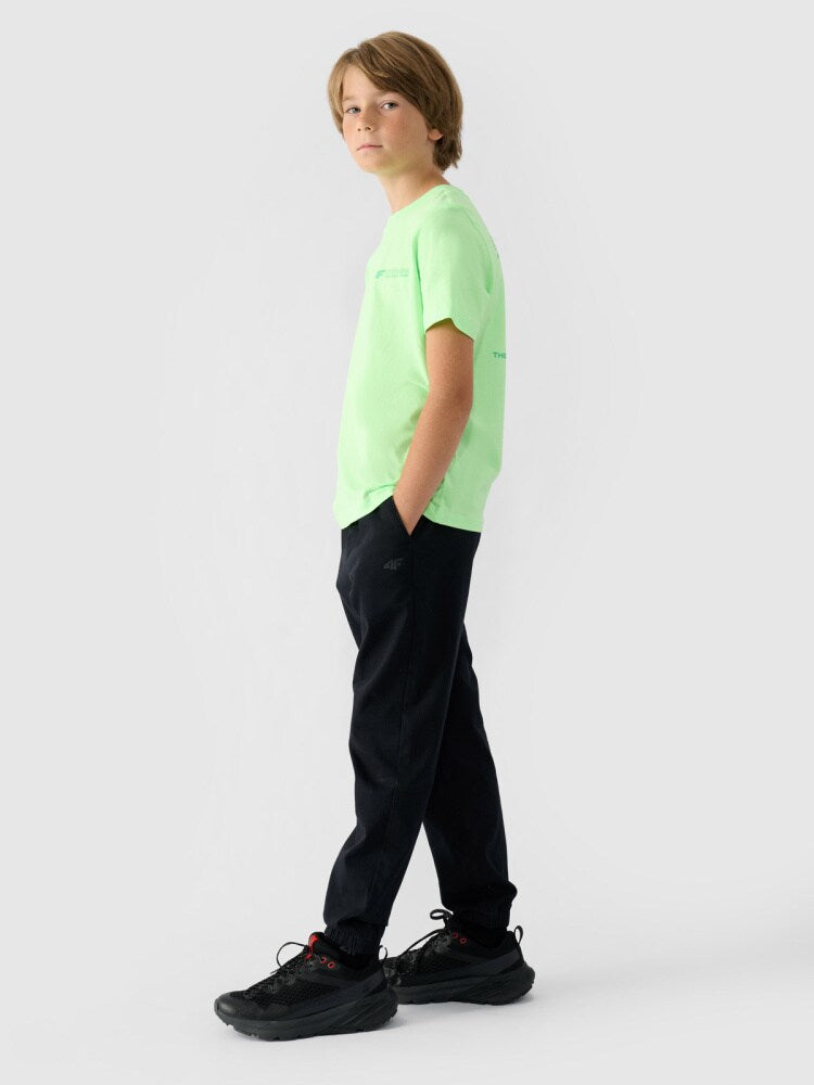 Spodnie casual joggery chłopięce - brązowy