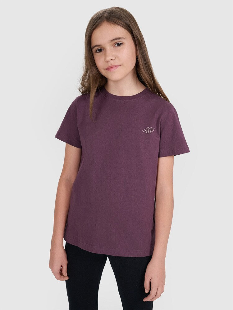 T-shirt regular gładki (2-pack) dziecięcy - multikolor